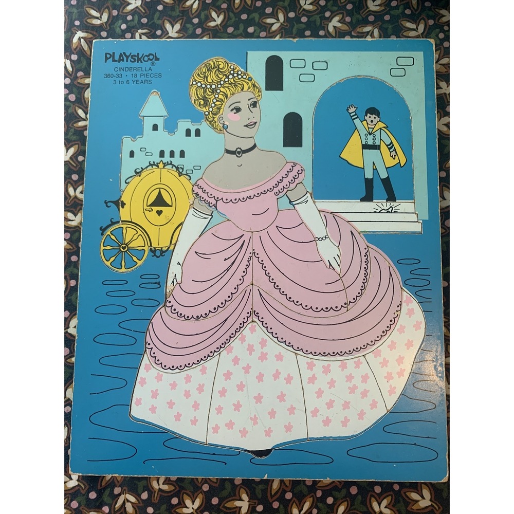 Vintage  Playskool  Cinderella   360-33 wood puzzle Very Rare